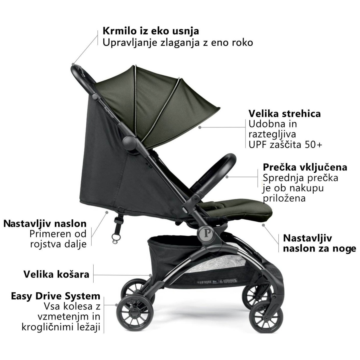 Lahek voziček Volo True Black Lahek voziček Volo True Black