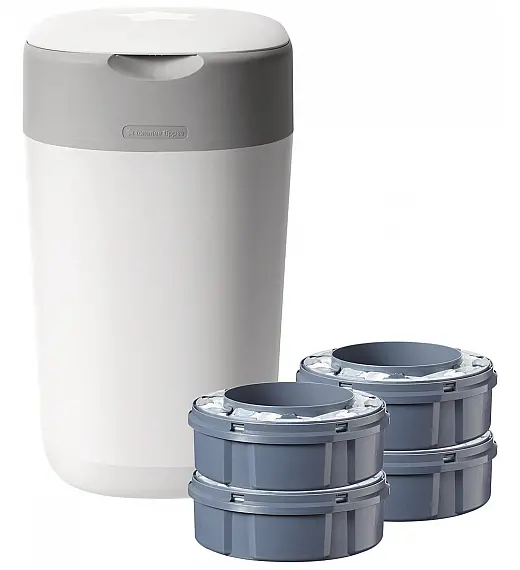 Sangenic kaseta s folijo za koš Twist&Click začetni set (koš + 4 kasete)