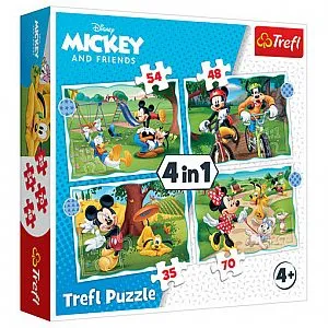 Trefl 4v1-35, 48, 54, 70 -delna sestavljanka Mickey 34604