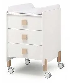 Previjalna miza LITTLE White Natural