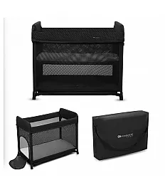 MOON DREAM Black zložljiva prenosna posteljica