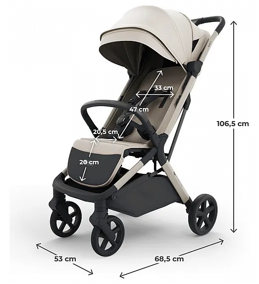 Dječja sportska kolica Kinderkraft NUBI 3 Sand Beige Kinderkraft