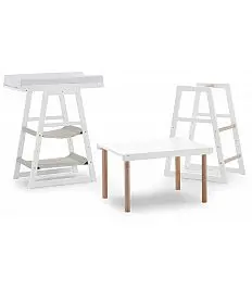 Previjalna miza 4v1 SMART White Natural