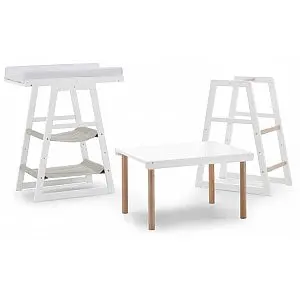 Previjalna miza 4v1 SMART White-Natural