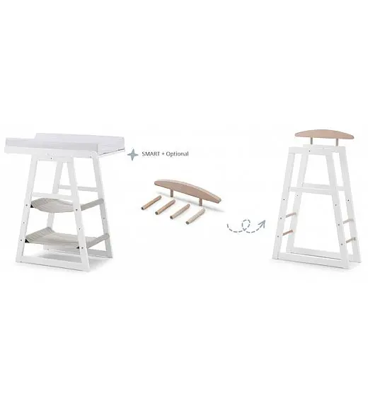 Previjalna miza 4v1 SMART White Natural