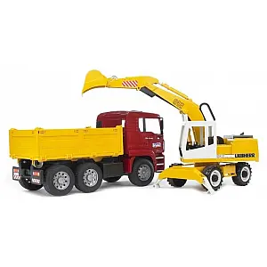 Bruder tovornjak Man + kopač 50cm 02751