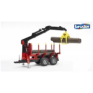 Bruder prikolica za nalaganje + 4 hlodi 43 cm 02252
