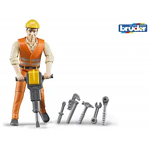 Bruder BW gradbeni delavec z dodatki 60020