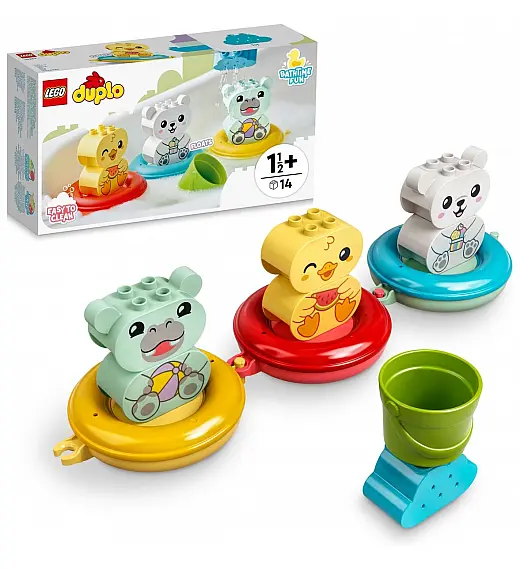 LEGO® DUPLO® 10965 Zabava med večernim kopanjem: Plavajoči živalski vlak