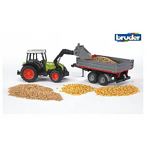 Bruder traktor Class Nectis s prikolico 02112