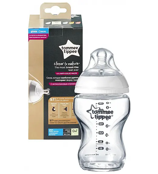 Tommee Tippee steklenička steklena 250 ml