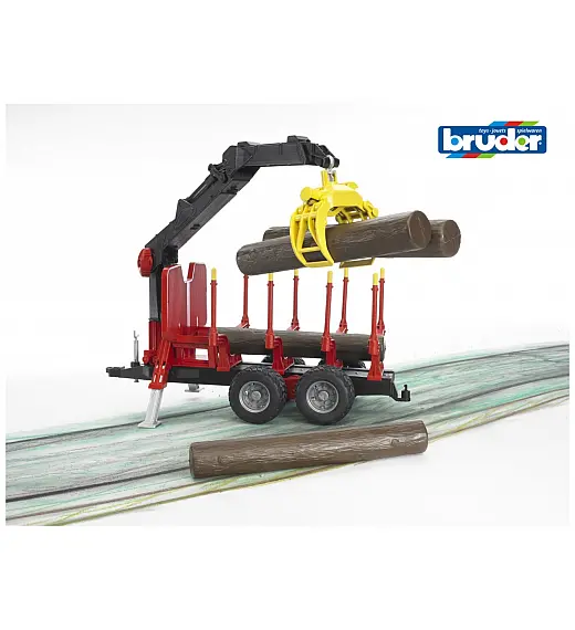 Bruder prikolica za nalaganje + 4 hlodi 43 cm 02252