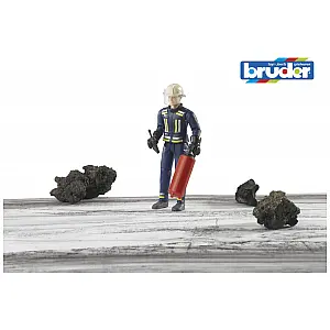 Bruder BW gasilec figura z dodatki 60100