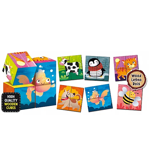 Lisciani Montessori Wood logika i kocke 2u1, 48 dijelova 96879