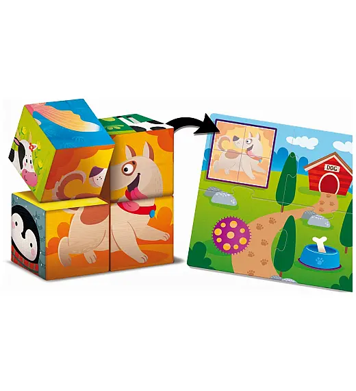 Lisciani Montessori Wood logika i kocke 2u1, 48 dijelova 96879
