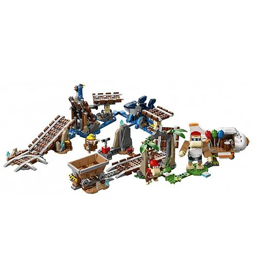 Lego kocke Super Mario 71425 Vožnja rudarskim kolicima Diddyja Konga – proširena staza