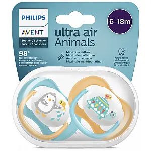 AVENT SCF080/07 duda varalica - silikon ultra air,  6-18m, m, pingvin/kornjača, 2/1