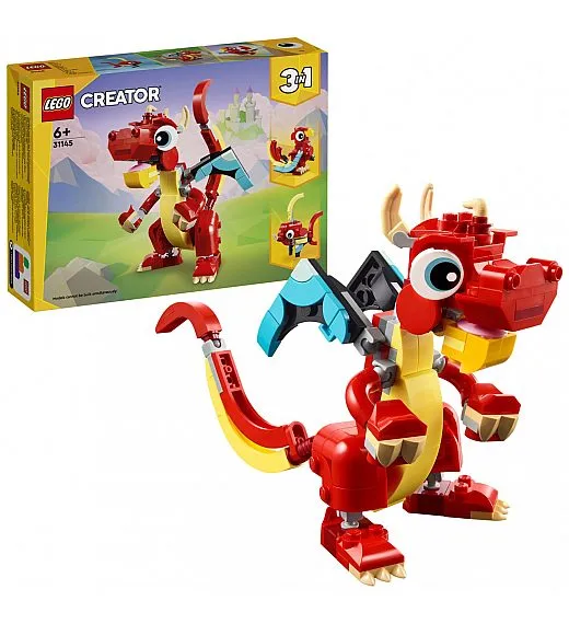 Lego kocke Creator Rdeči zmaj 31145