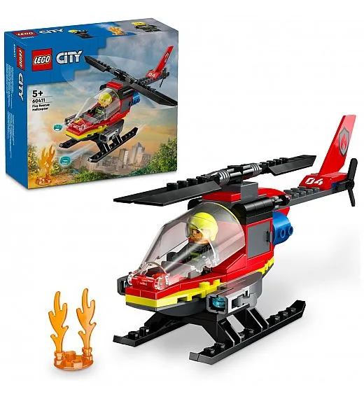 Lego kocke City Helikopter za reševanje iz požarov 60411