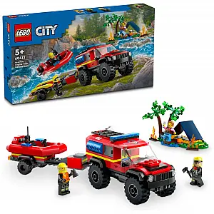 Lego kocke City Vatrogasni terenac s čamcem za spašavanje 60412