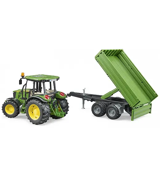 Bruder traktor John Deere s prekucno prikolico 02108