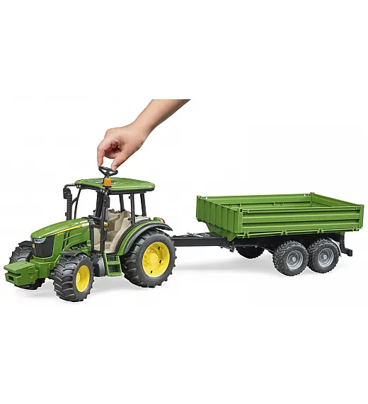 Bruder traktor John Deere s prekucno prikolico 02108