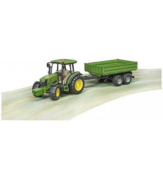 Bruder traktor John Deere s prekucno prikolico 02108