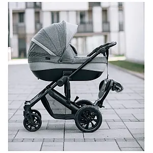 Rolka za voziček s sedežem in ročajem Black