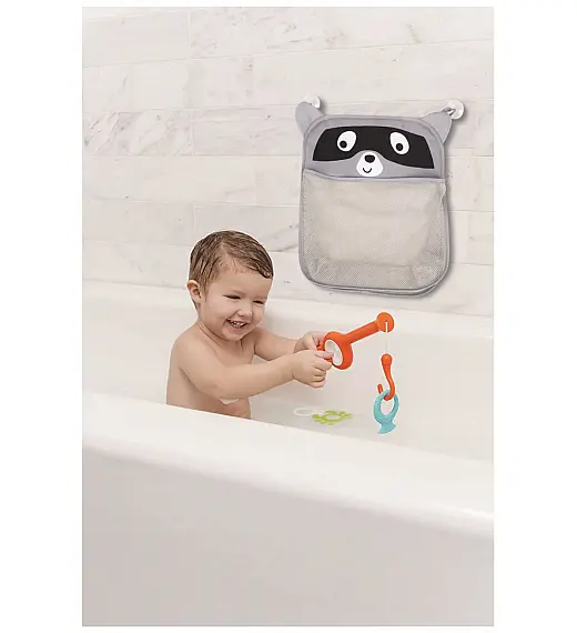 Mrežica za pohranu igračaka Rakun light blue