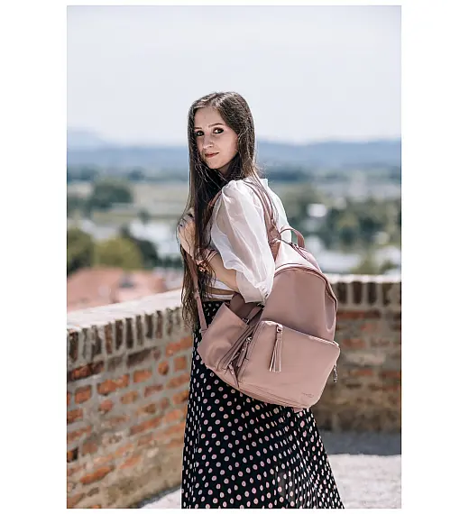 Torba za previjanje ruksak Glamour Dusty Pink FreeON