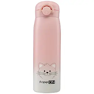 Termo steklenička 480 ml muca pink