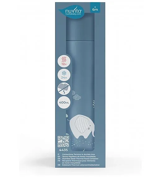 Nuvita termo bočica 4435 400ml Blue Nuvita