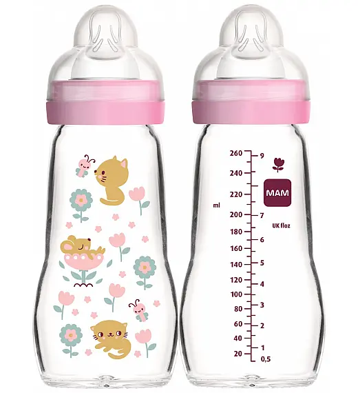 MAM staklena bočica 260 ml 2+mj sort 638053 MAM