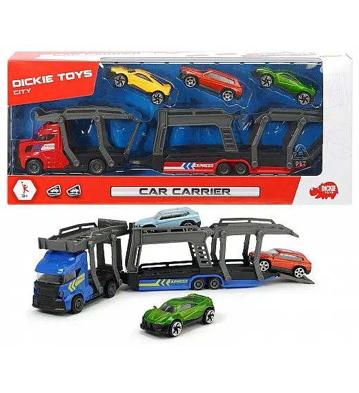DICKIE kamion s prikolicom za prijevoz automobila 28 cm DIckie