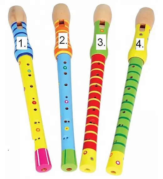 Bontempi lesena piščal lesena barvna 32 cm BONTEMPI
