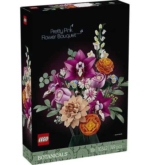 LEGO® Botanicals 10342 Čudovit šopek z rožnatimi cvetovi Lego
