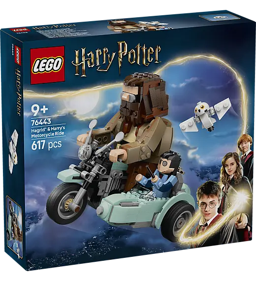 Kocke Harry Potter Hagridova™ in Harryjeva vožnja z motornim kolesom 76343 Lego