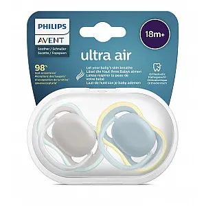 Avent SCF349/01 tolažilna duda - silikon , 18m+, m, neutral, 2/1 Ultra air