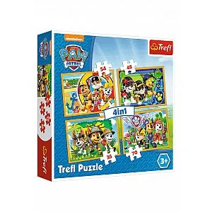 Trefl 4v1-35, 48, 54, 70 -delna sestavljanka Paw Patrol 34395
