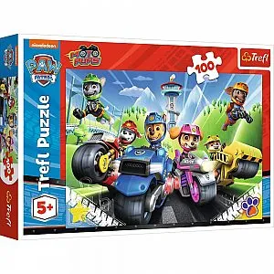Trefl 100-delna sestavljanka Paw Patrol na motorju 16430