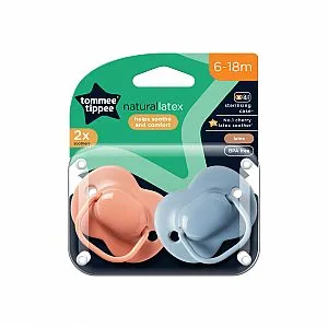 Tommee Tippee tolažilna duda - lateks , cherry, 6-18m, 2/1 433533