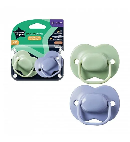 Tommee Tippee tolažilna duda - lateks , cherry, 18-36m, 2/1 433534 Tommee Tippee