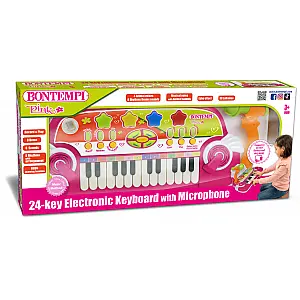 Bontempi klaviature z mikrofonom roza 122972