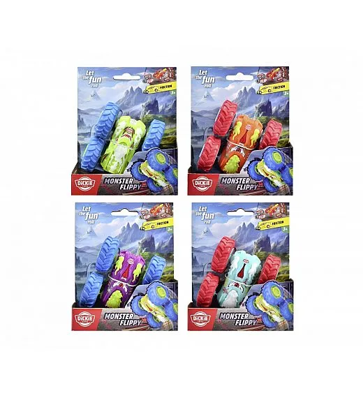 Dickie vozilo Monster Flippy 10 cm, 4 sort DIckie
