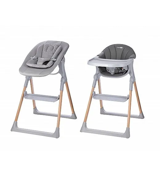 FreeON stol za hranjenje 2v1 Flexi Grow grey FreeON