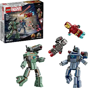 Lego® Super Heroes 76320 Iron Man in War Machine proti dronom Hammer