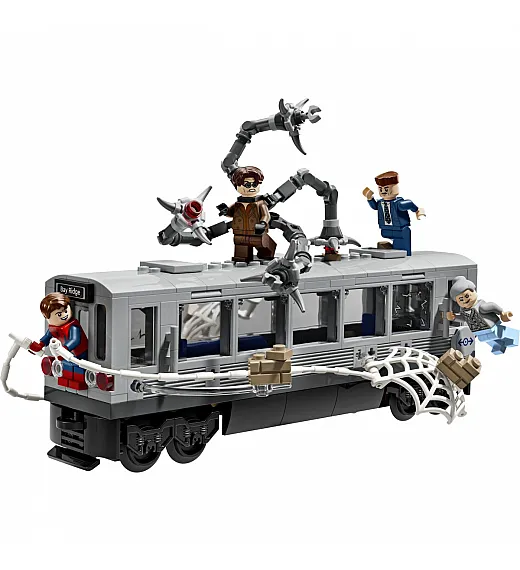 Lego® Super Heroes 76321 Spider-Man proti Doc Ocku, prizor na podzemnem vlaku Lego