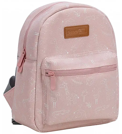 FREEON nelicencirani ruksak za vrtić Small animals dusty pink