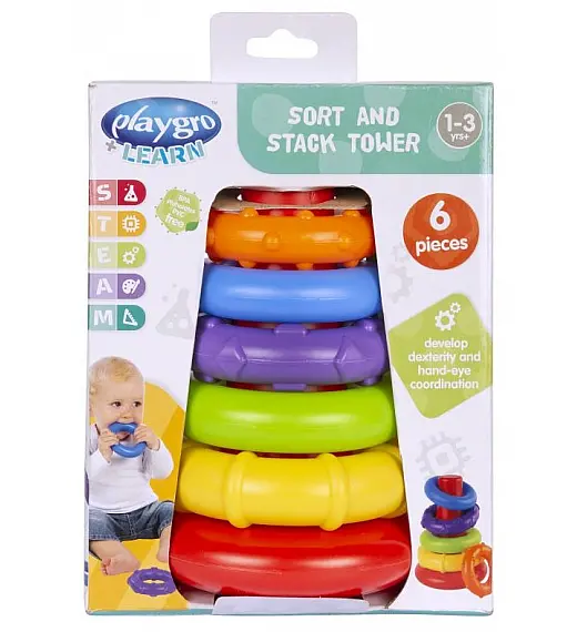 PLAYGRO stup s obručima 4011455 Playgro