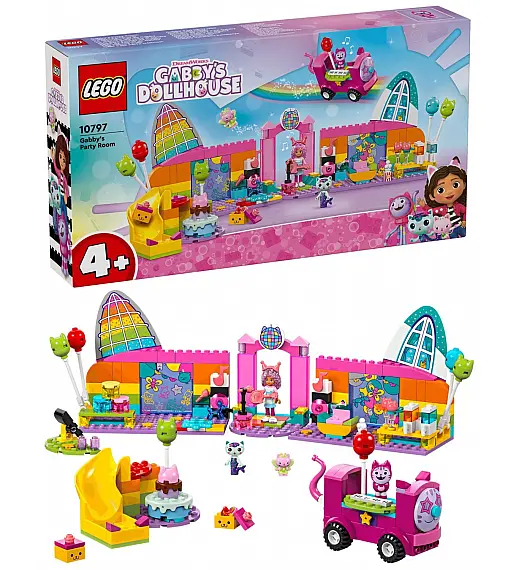 Lego kocke Gabby's Dollhouse Gabina Soba Zabave 10797 Lego
